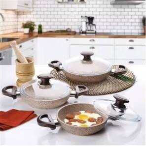 Alkar Hanımeli 6 Parça Sahan Set Krem - 1