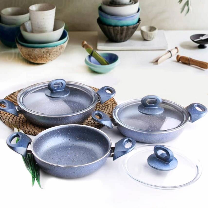 Alkar Hanımeli 6 Parça Sahan Set Mavi - 1