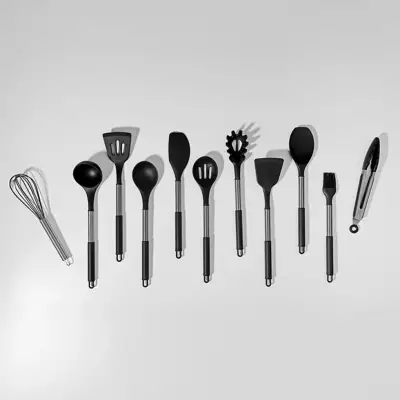 Raven Siyah Paslanmaz Çelik Silikon 12 Parça Servis Takımı - 3