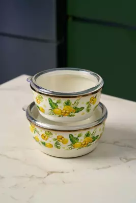 Miss Betty Citrus Emaye 2'li Saklama Kabı 14-15 Cm