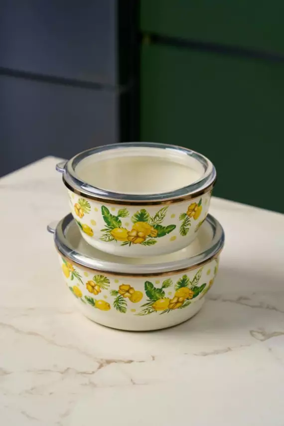 Miss Betty Citrus Emaye 2'li Saklama Kabı 14-15 Cm - 1