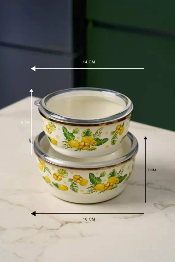 Miss Betty Citrus Emaye 2'li Saklama Kabı 14-15 Cm - 2