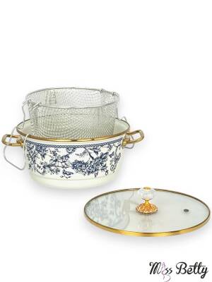 Miss Betty Blue Life Emaye Kızartma Tenceresi 22 Cm