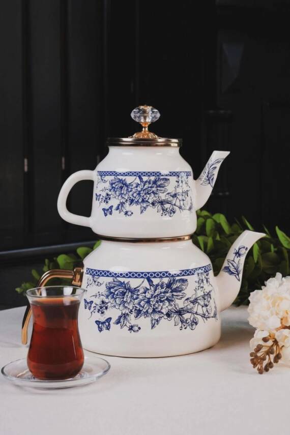 Miss Betty Blue Life Emaye Çaydanlık - 1