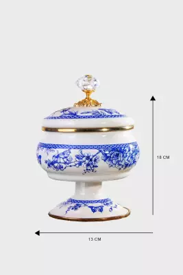 Miss Betty Blue Life Emaye Ayaklı Şekerlik 18 Cm - 3