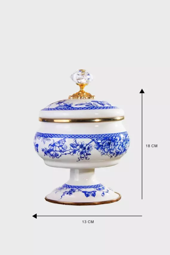 Miss Betty Blue Life Emaye Ayaklı Şekerlik 18 Cm - 3