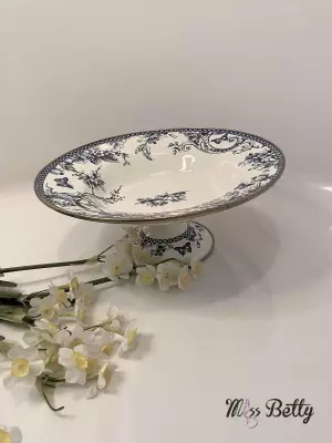 Miss Betty Blue Life Emaye Ayaklı Meyvelik 30 Cm