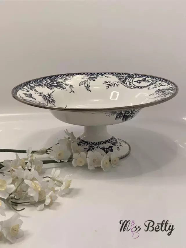 Miss Betty Blue Life Emaye Ayaklı Meyvelik 30 Cm - 2