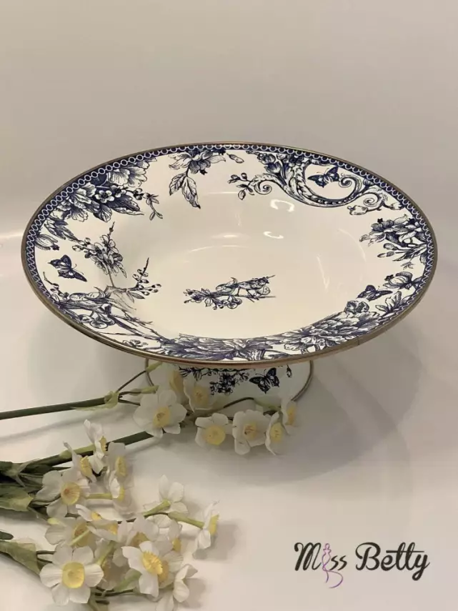 Miss Betty Blue Life Emaye Ayaklı Meyvelik 30 Cm - 3