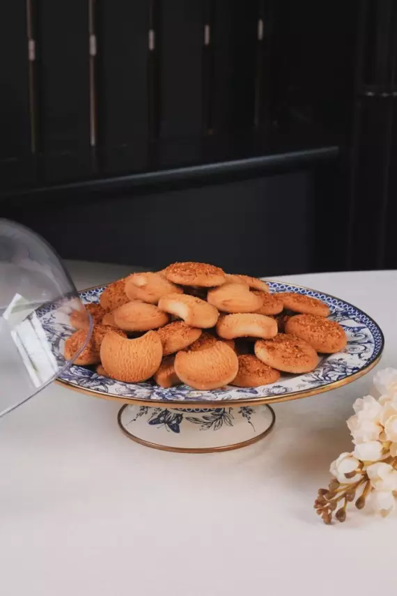 Miss Betty Emaye 30 Cm Ayaklı Kek Fanusu Blue Life - 3