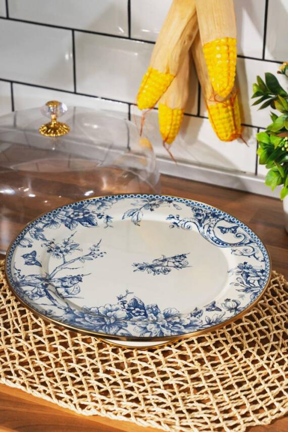 Miss Betty Emaye 30 Cm Ayaklı Kek Fanusu Blue Life - 1