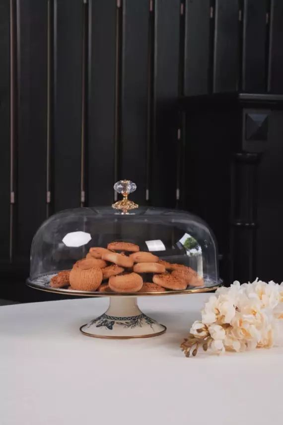 Miss Betty Emaye 30 Cm Ayaklı Kek Fanusu Blue Life - 2