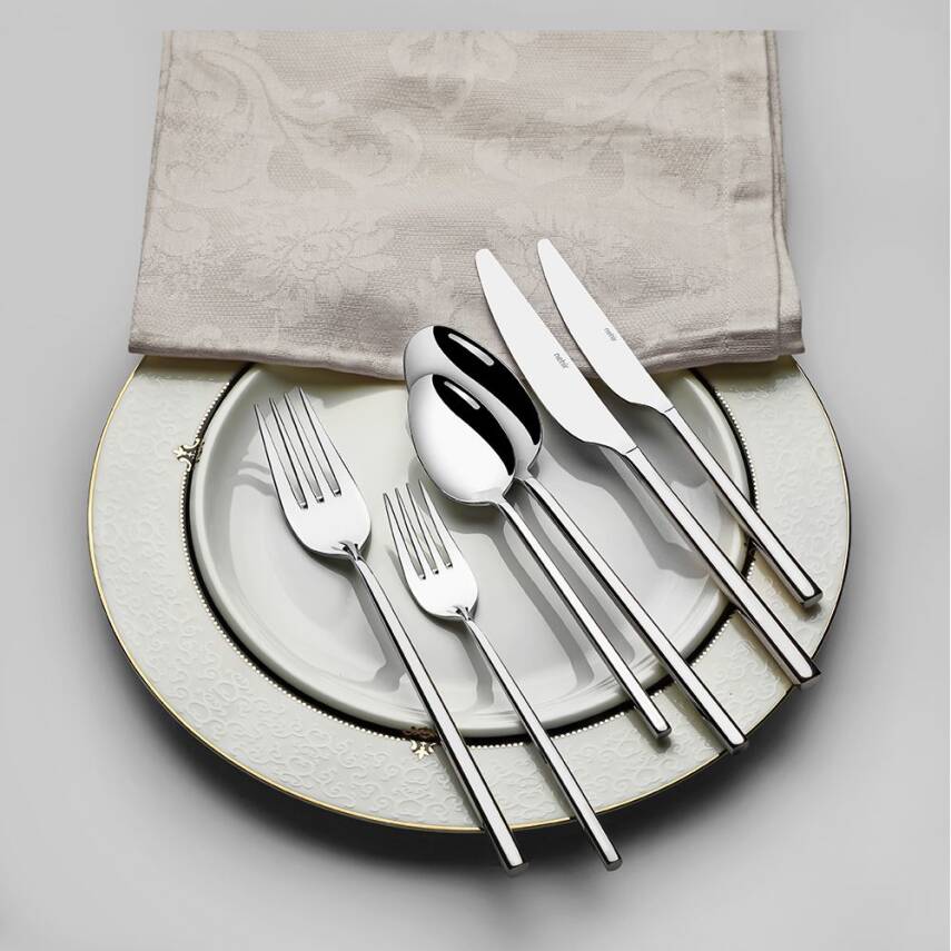 Gloria Sade 12 Kişilik 84 Parça Kutulu Çatal Kaşık Bıçak Takımı - 1
