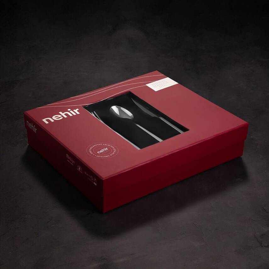 Fulya Sade 12 Kişilik 84 Parça Kutulu Çatal Kaşık Bıçak Takımı - 4