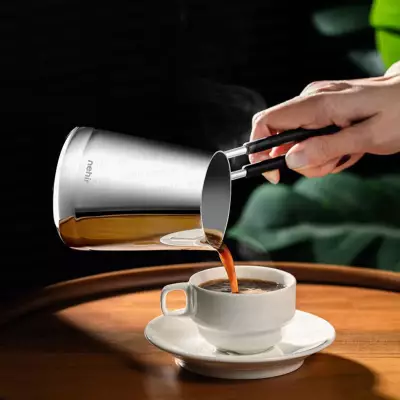 Everest 4 Parça Standlı Paslanmaz Çelik Cezve Seti - 2