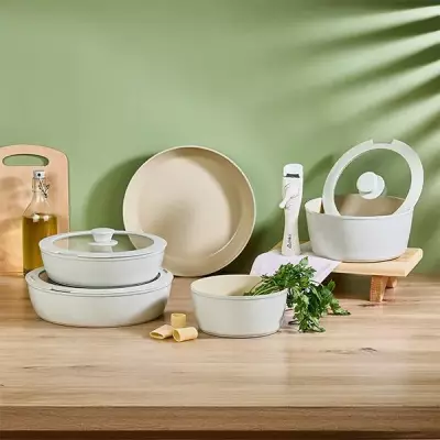 FALEZ AURIS X LARGE 9 PARÇA SET KREM - 4