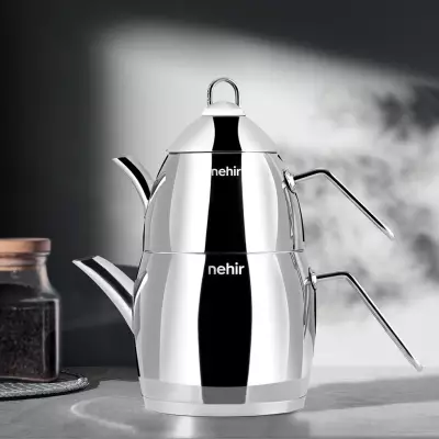 Florina Maxi Büyük Boy Paslanmaz Çelik Çaydanlık Takımı