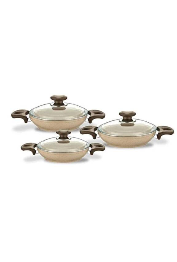 Gülsan Safran 6 Parça 3'lü Granit Sahan Seti - 1