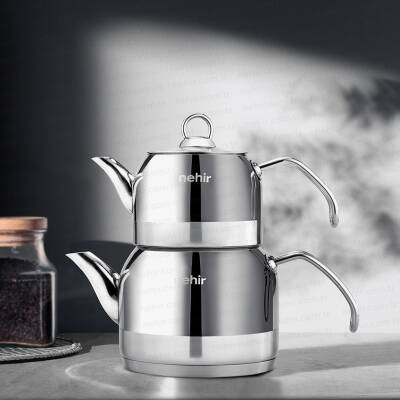 Lotus Midi Orta Boy Paslanmaz Çelik Çaydanlık Takımı - 2