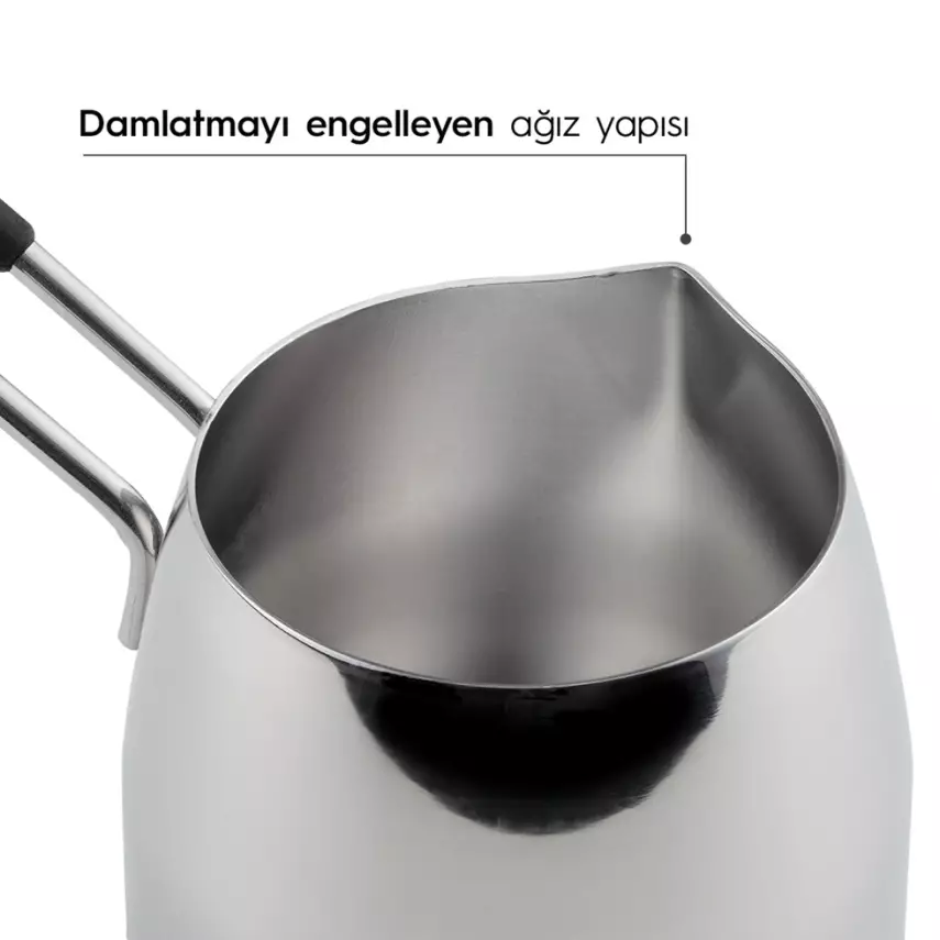 Modern 4 Parça Standlı Paslanmaz Çelik Cezve Seti - 4