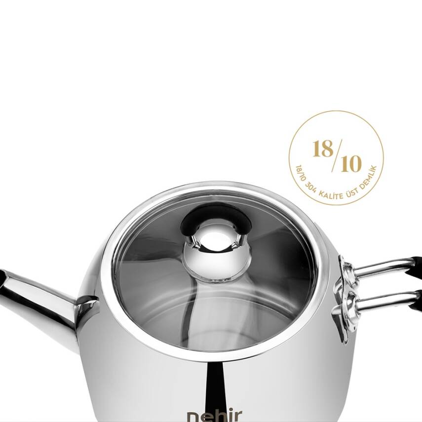 Modern Mini Küçük Boy Paslanmaz Çelik Çaydanlık Takımı - 2