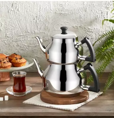 ÖZKENT MARMARİS MİNİ SADE ÇAYDANLIK SİYAH