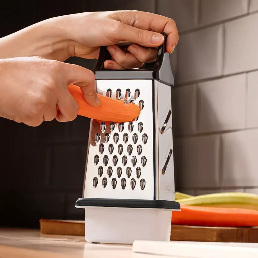 Paslanmaz Çelik Kare Hazneli Rende - 2