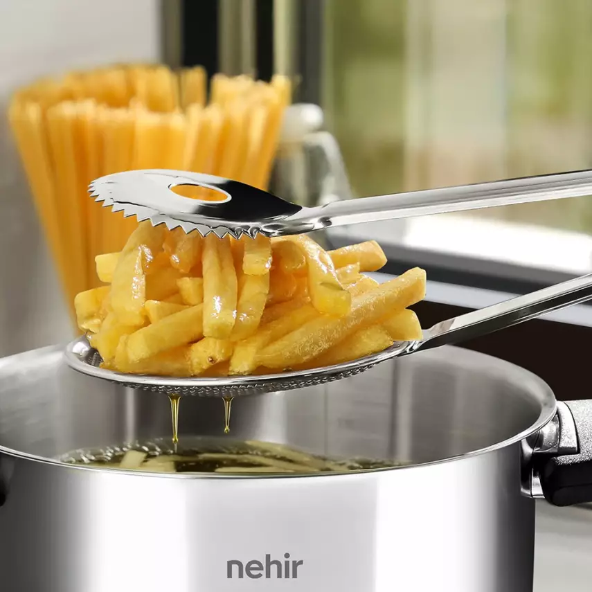 Sade Süzgeçli Kızartma Maşası - 1