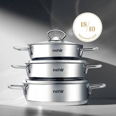 Silver 6 Parça Paslanmaz Çelik Sahan Seti