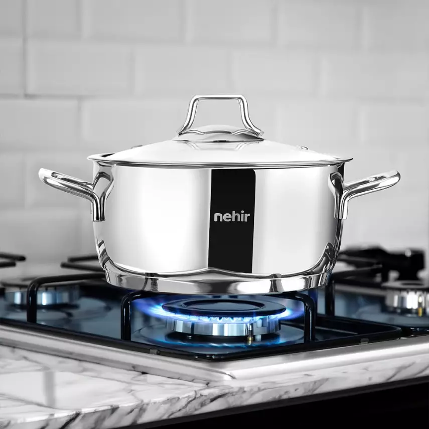 Silver Klasik 6 Parça Derin Paslanmaz Çelik Tencere Seti - 3