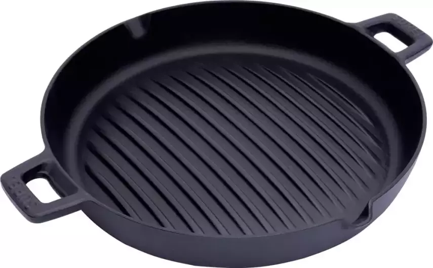 Sürel 30 CM Yuvarlak Bombe Döküm Izgara Tava Mat Siyah - 2