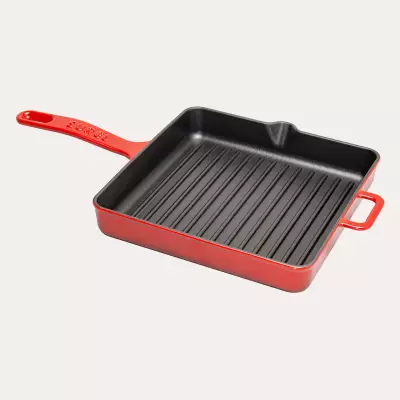 	 Sürel Kare 25 cm Demir Döküm Izgara Tava - 2