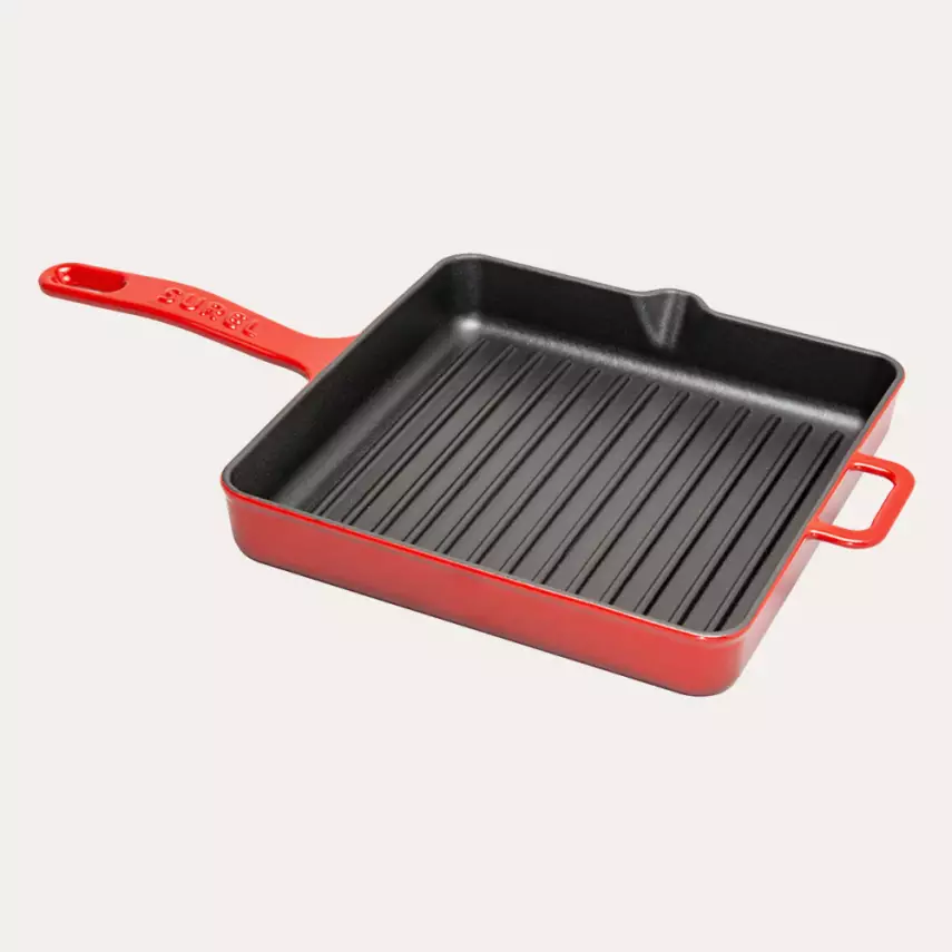 	 Sürel Kare 25 cm Demir Döküm Izgara Tava - 2