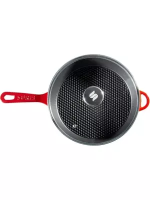 Sürel Cam Kapaklı 28 cm Demir Döküm Tava - 2