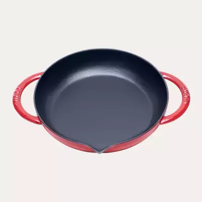 Sürel Demir Döküm Yuvarlak Sahan 22 Cm Kırmızı