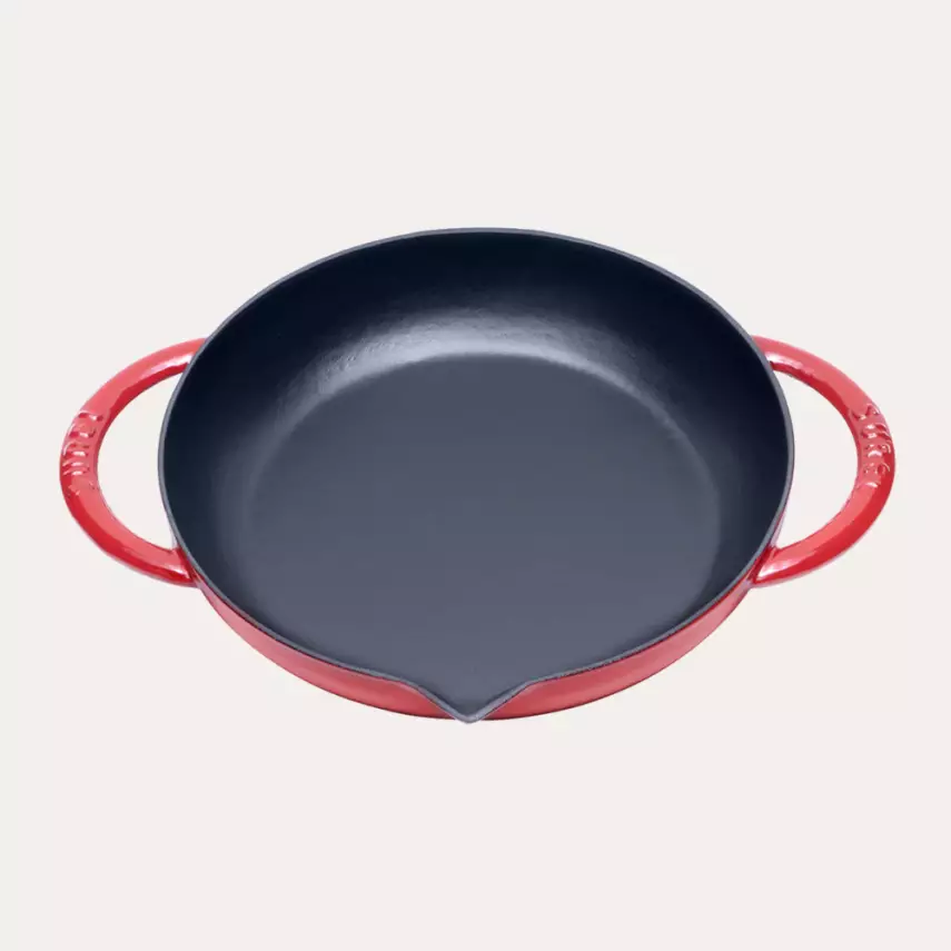 Sürel Demir Döküm Yuvarlak Sahan 22 Cm Kırmızı - 1