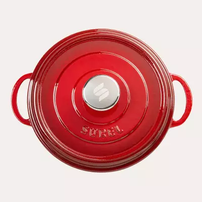 Sürel 20 cm Derin Demir Döküm Tencere - 4