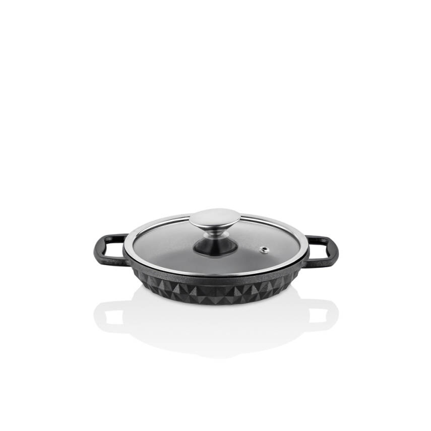 Taç Bella Döküm Cam Kapaklı 3'lü Sahan Seti - 4