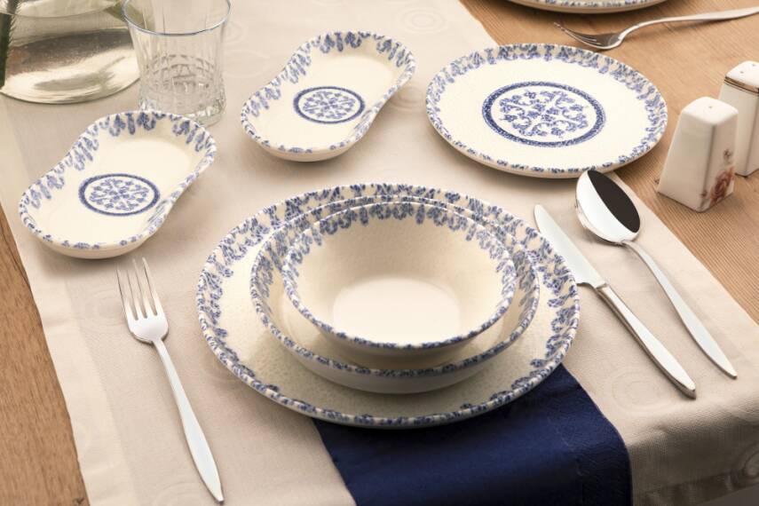Blue Dream 27 Parça Porselen 6 Kişilik Yemek Takımı - 1