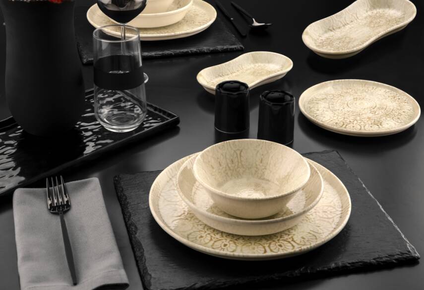 Vintage 27 Parça Porselen 6 Kişilik Yemek Takımı - 1