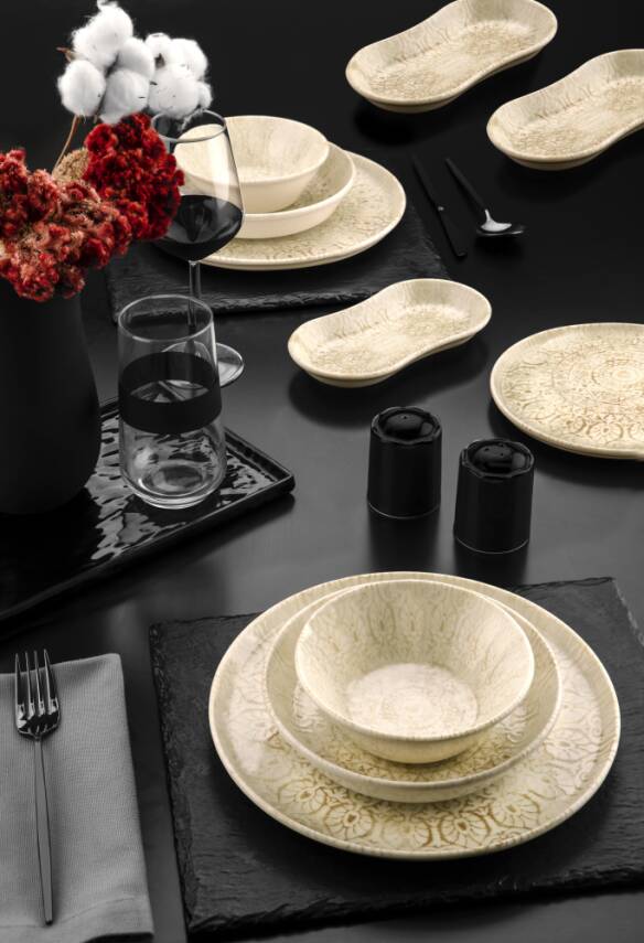 Vintage 27 Parça Porselen 6 Kişilik Yemek Takımı - 2